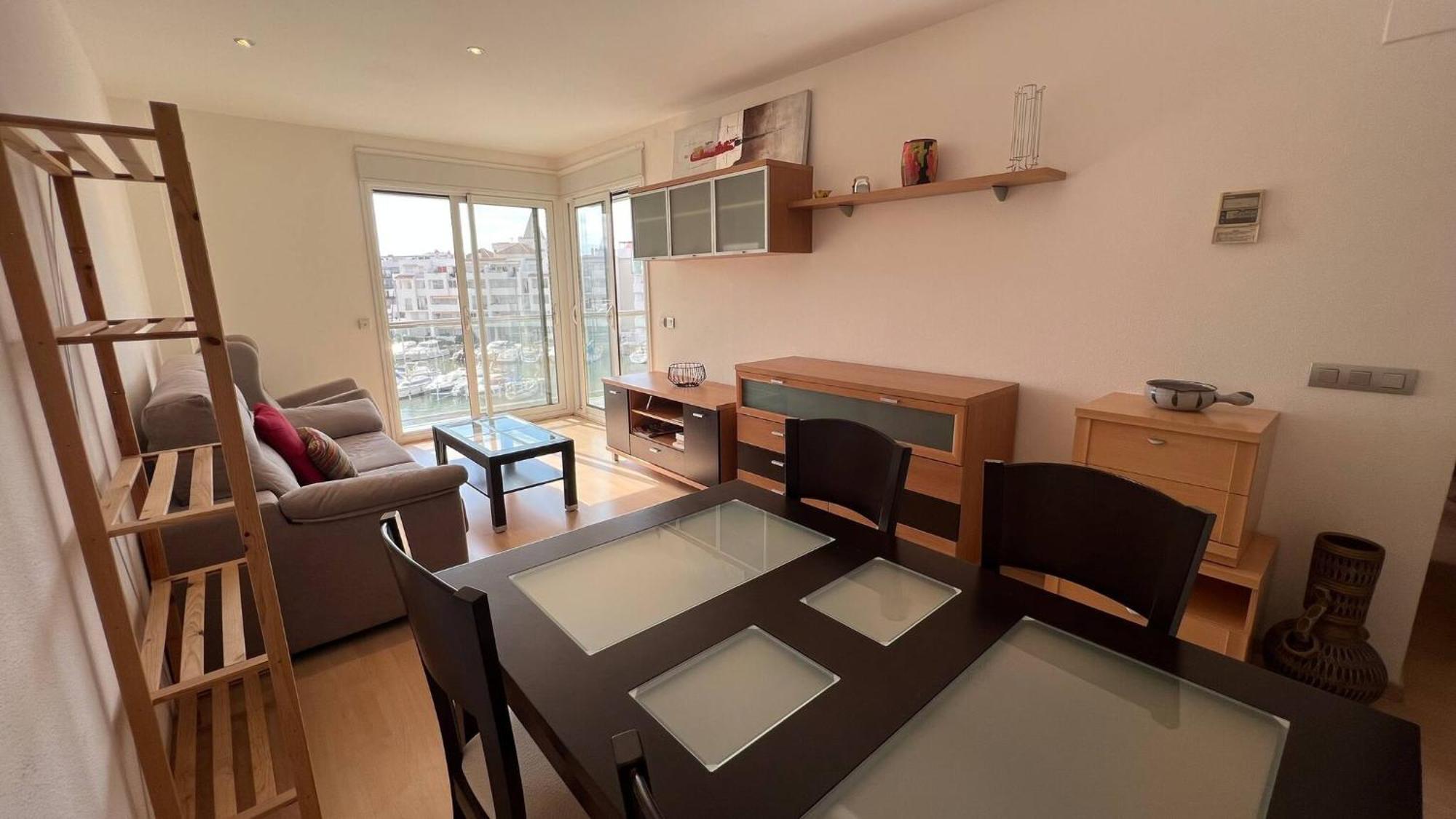 Precioso Piso Con Vista Al Canal Y Piscina En Roses Av-69 Bagian luar foto